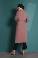 Vêtements hijab POUDRE TRENCH-COAT AVEC CEINTURE 4004