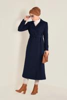 Tesettür giyim LACİVERT KRUVAZE KEMERLİ TRENÇKOT 1340