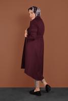Hijab clothing PLUM HIDDEN BUTTONED EMBROIDERED TRENCH-COAT 1350 