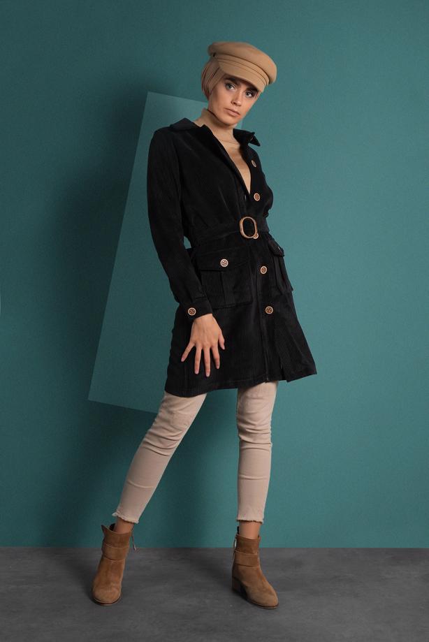 Vêtements hijab  BELTED CORDUROY TRENCH-COAT 1965  - TRENDTESETTÜR