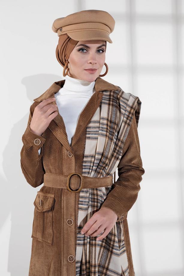 Vêtements hijab  BELTED CORDUROY TRENCH-COAT 1965  - TRENDTESETTÜR