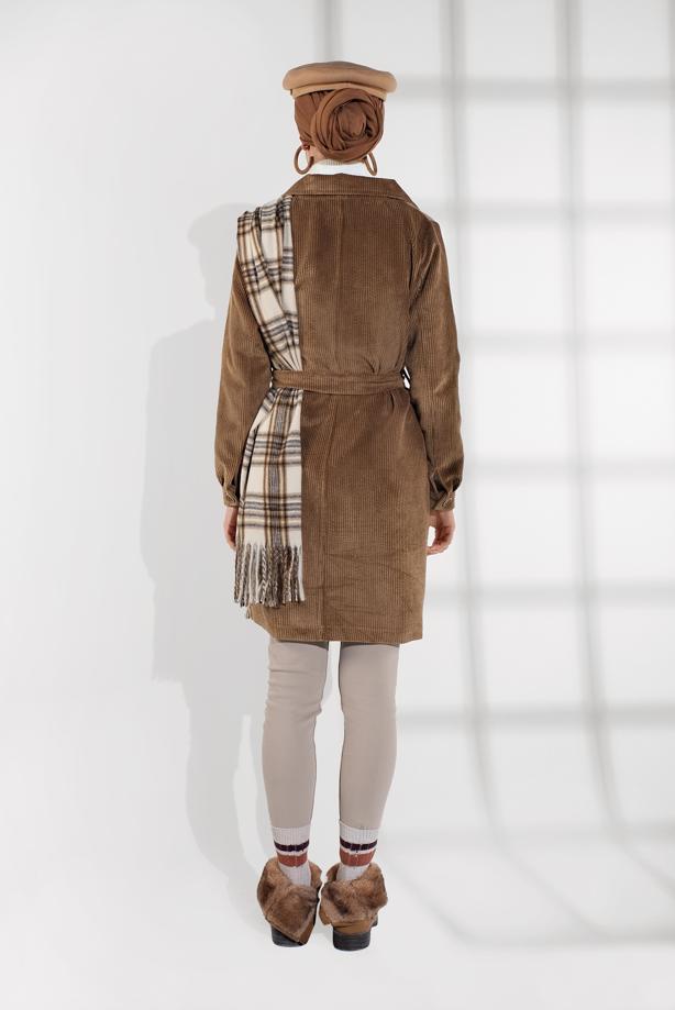 Vêtements hijab  BELTED CORDUROY TRENCH-COAT 1965  - TRENDTESETTÜR
