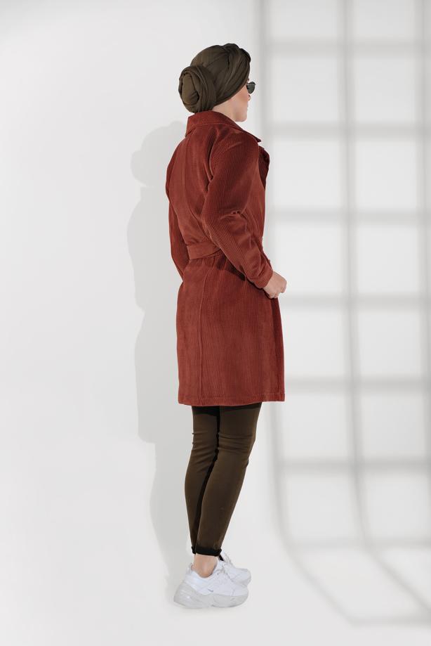 Vêtements hijab  BELTED CORDUROY TRENCH-COAT 1965  - TRENDTESETTÜR