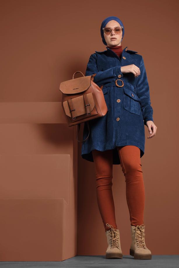 Vêtements hijab  BELTED CORDUROY TRENCH-COAT 1965  - TRENDTESETTÜR