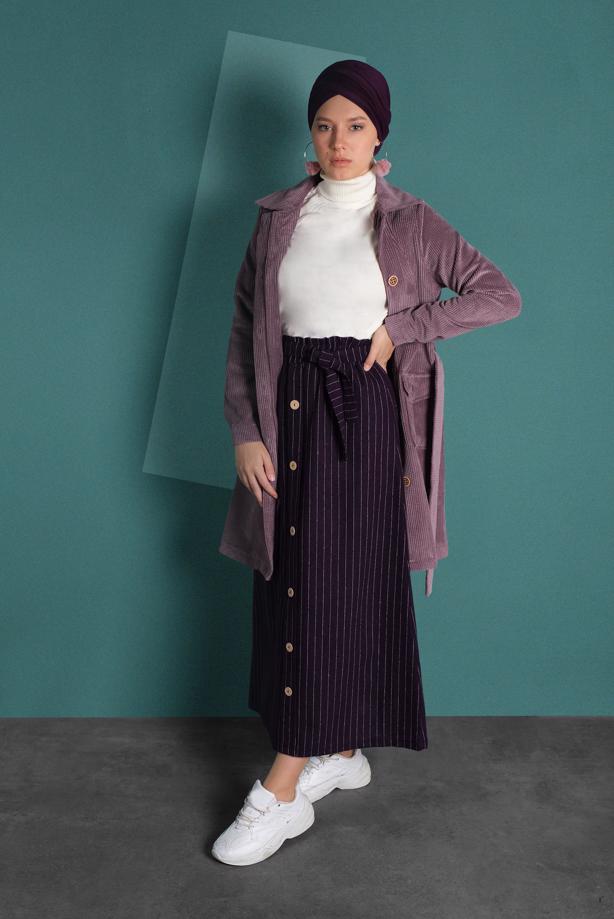 Vêtements hijab  BELTED CORDUROY TRENCH-COAT 1965  - TRENDTESETTÜR
