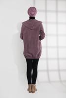 Vêtements hijab ROSE IMPERMÉABLE BOUTONÉ EN VELOURS CÔTELÉ AVEC CAPUCHE 2004