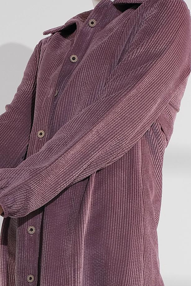 Hijab clothing  GROMMET DETAILED CORDUROY TRENCH-COAT 3004  - TRENDTESETTÜR