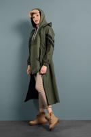 Vêtements hijab KAKI TRENCH-COAT TAILLE À SMOCKS 4000