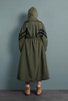 Vêtements hijab KAKI TRENCH-COAT TAILLE À SMOCKS 4000