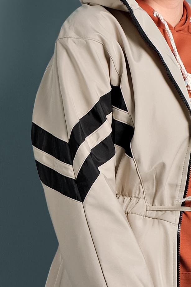 Vêtements hijab  SMOCKED-WAIST TRENCH-COAT 4000 - TRENDTESETTÜR