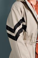 Vêtements hijab BEIGE TRENCH-COAT TAILLE À SMOCKS 4000