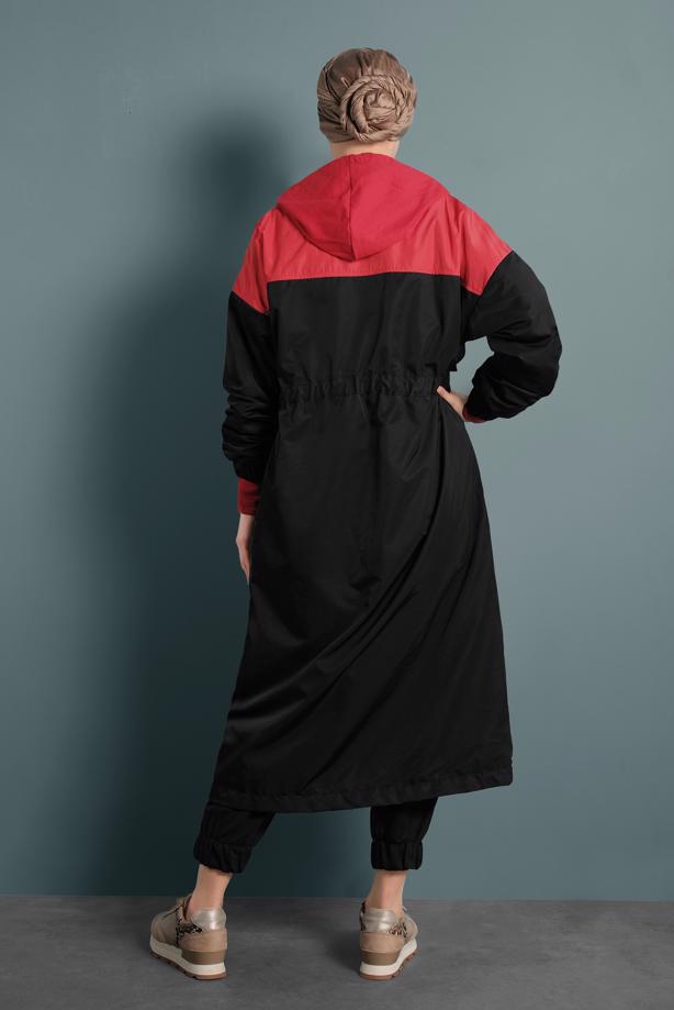 Vêtements hijab  SMOCKED-WAIST TRENCH-COAT 9520 - TRENDTESETTÜR