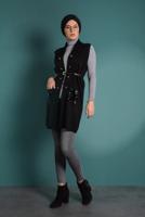 Vêtements hijab NOIR GILET À SEQUINS 06391