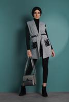 Vêtements hijab GRIS GILET À SEQUINS 06391