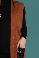 Vêtements hijab BRUN GILET À SEQUINS 06391