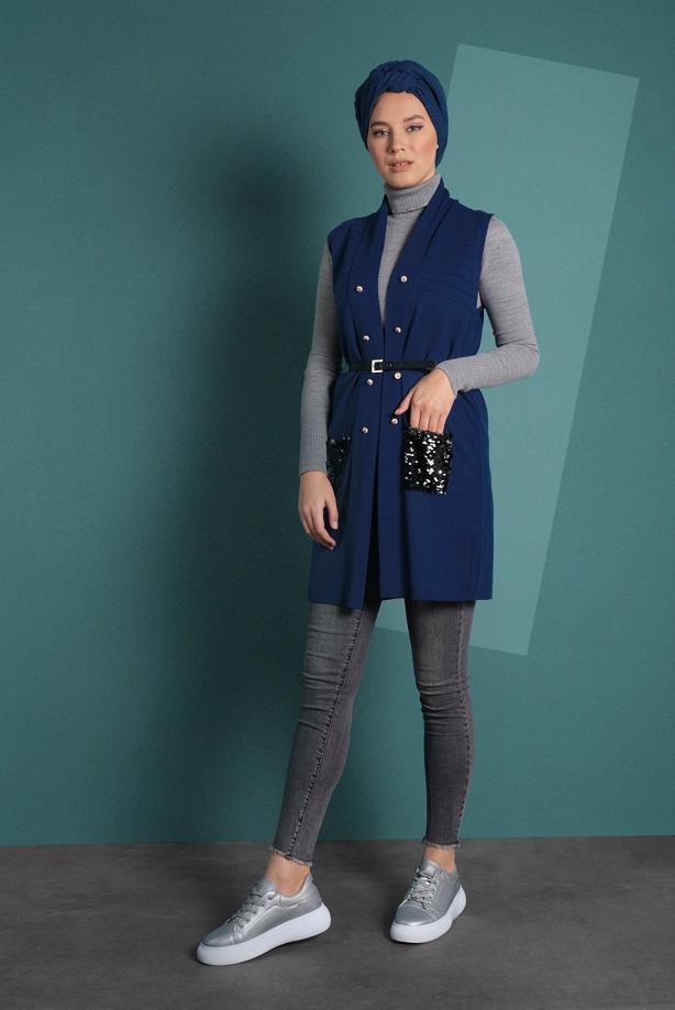 Vêtements hijab  SEQUINED KNIT VEST 06391  - TRENDTESETTÜR