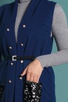 Vêtements hijab BLEU MARINE GILET À SEQUINS 06391