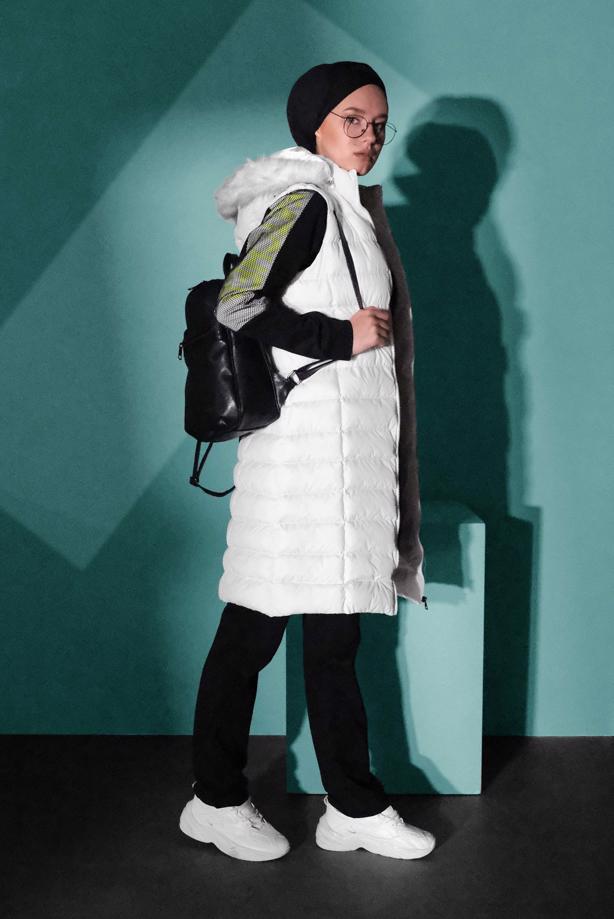 Hijab clothing  HOODED PUFFER VEST 0007  - TRENDTESETTÜR