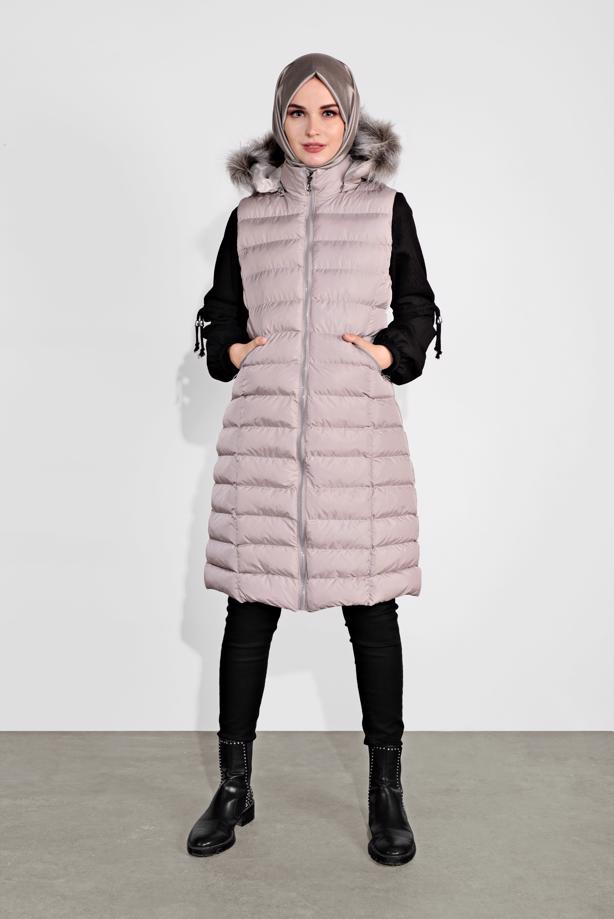 Hijab clothing  HOODED PUFFER VEST 0007  - TRENDTESETTÜR