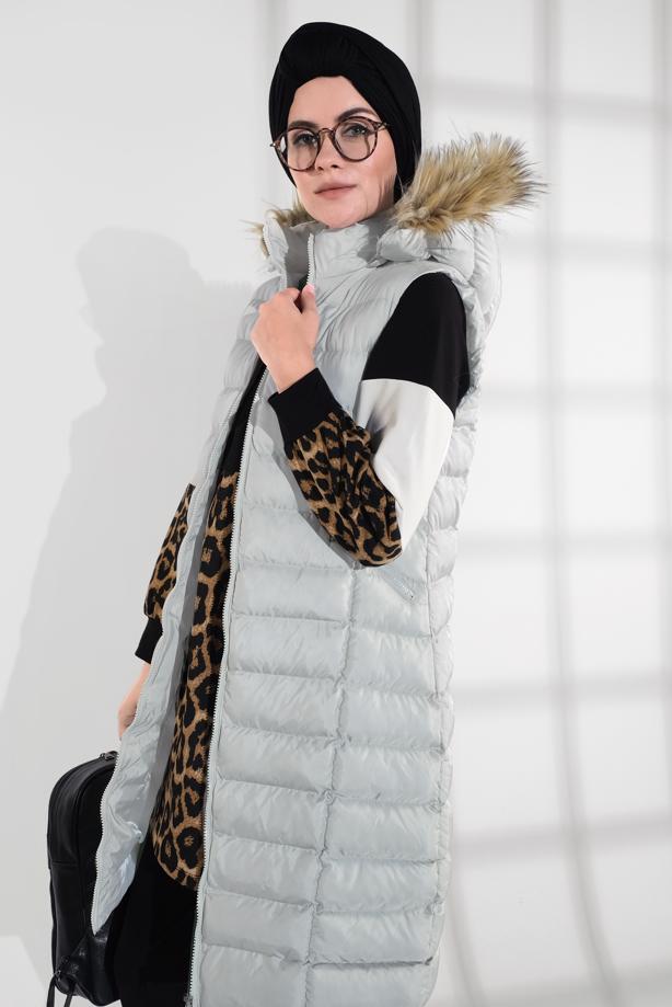 Hijab clothing  HOODED PUFFER VEST 0007  - TRENDTESETTÜR