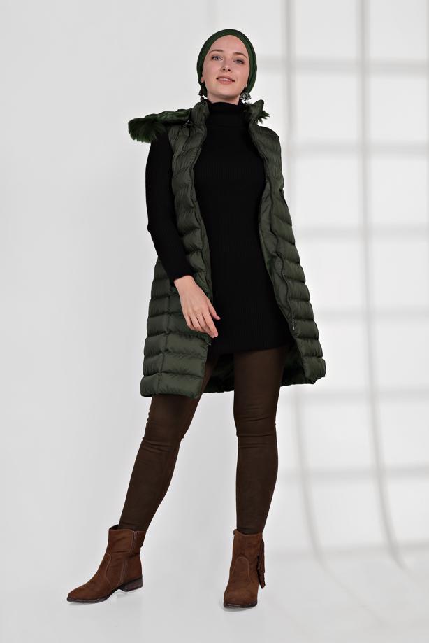 Hijab clothing  HOODED PUFFER VEST 0007  - TRENDTESETTÜR
