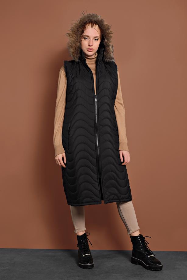 Vêtements hijab  ZIPPED HOODED GILET 2008  - TRENDTESETTÜR