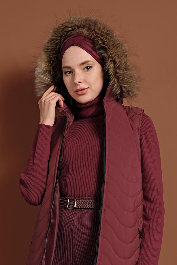 Vêtements hijab  ZIPPED HOODED GILET 2008  - TRENDTESETTÜR