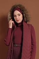 Vêtements hijab ROUGE DOUDOUNE ZIPPÉ À CAPUCHE 2008 