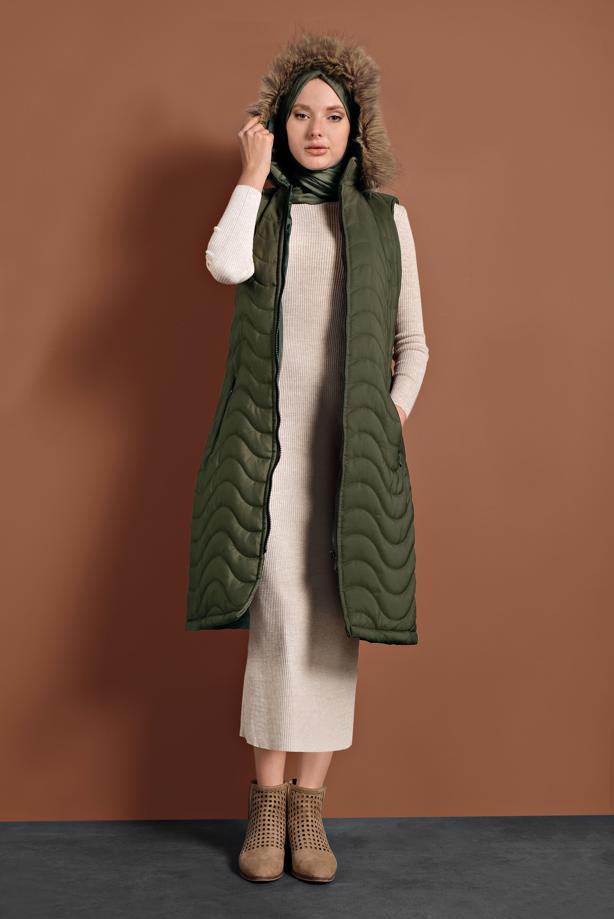 Vêtements hijab  ZIPPED HOODED GILET 2008  - TRENDTESETTÜR