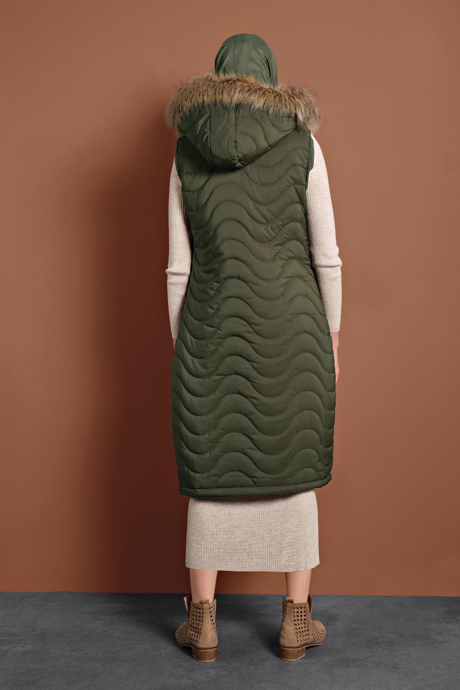 Vêtements hijab KAKI DOUDOUNE ZIPPÉ À CAPUCHE 2008 