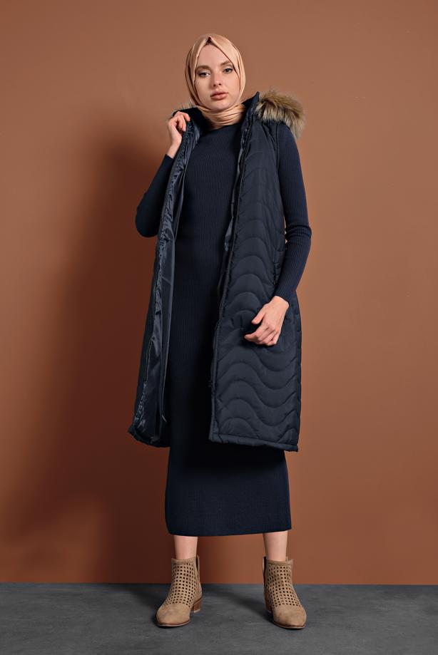 Vêtements hijab  ZIPPED HOODED GILET 2008  - TRENDTESETTÜR