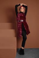 Vêtements hijab ROUGE BORDEAUX GILET EN COTON 2113 