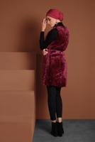 Vêtements hijab ROUGE BORDEAUX GILET EN COTON 2113 