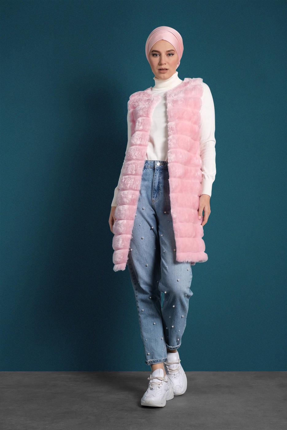 Vêtements hijab POUDRE GILET EN COTON 2113 