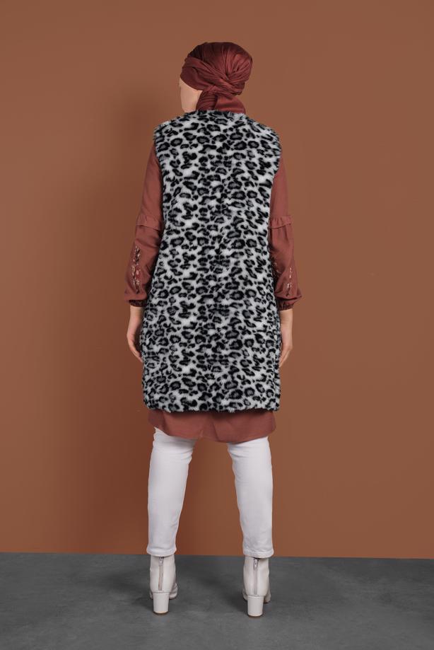 Vêtements hijab  ANIMAL-PRINTED WAISTCOAT 3413 - TRENDTESETTÜR