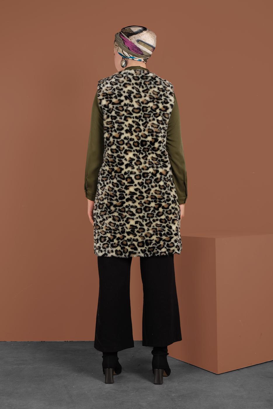 Vêtements hijab BRUN GILET EN PEAU-DE-MOUTON 3413 