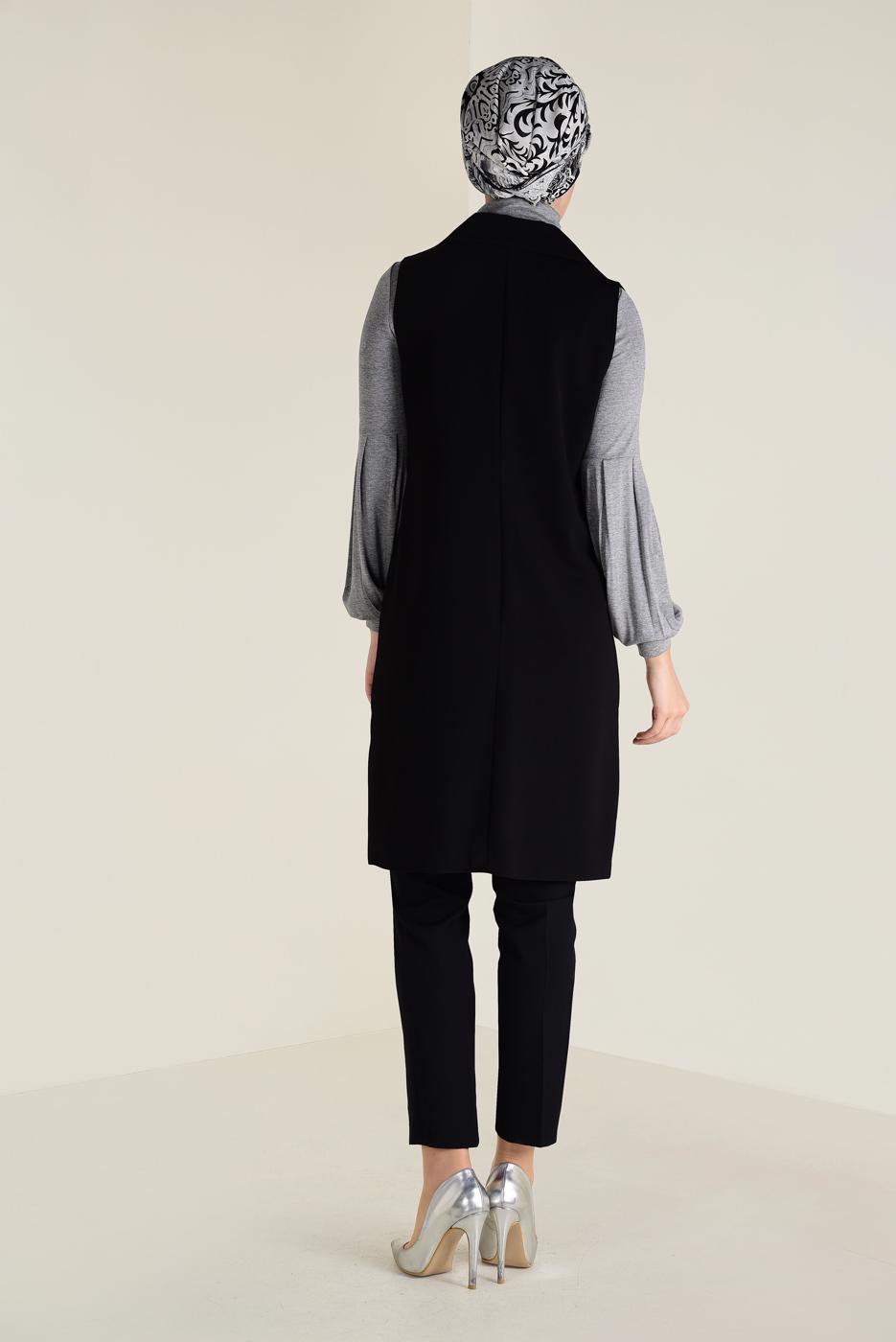 Vêtements hijab NOIR GILET À SEQUINS 4299 