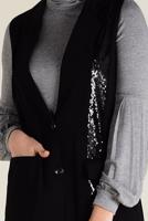 Vêtements hijab NOIR GILET À SEQUINS 4299 