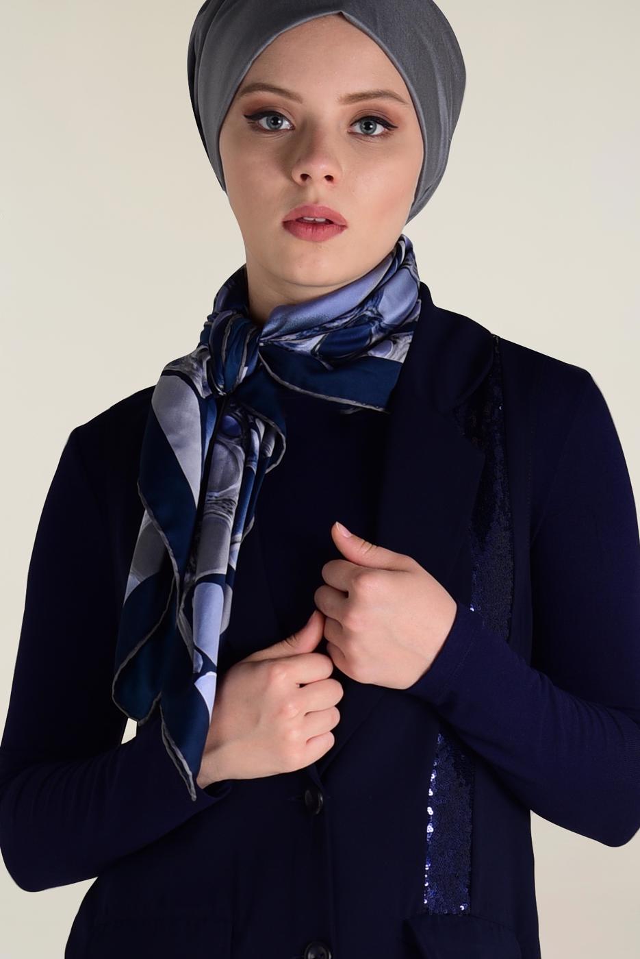 Vêtements hijab BLEU MARINE GILET À SEQUINS 4299 