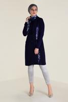 Vêtements hijab BLEU MARINE GILET À SEQUINS 4299 