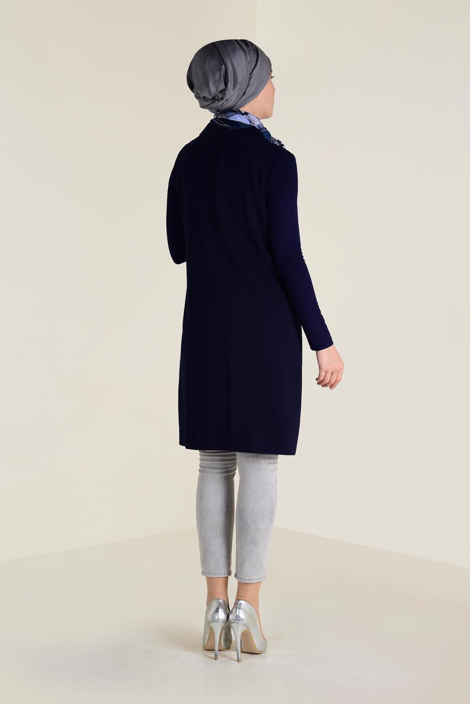 Vêtements hijab BLEU MARINE GILET À SEQUINS 4299 