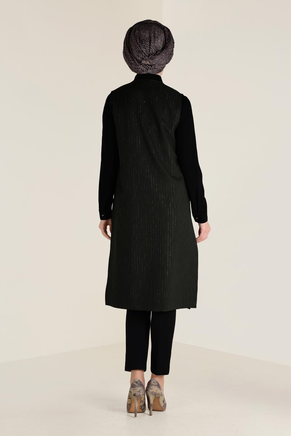 Vêtements hijab KAKI GILET À CLASSIQUE 4575