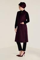 Tesettür giyim MÜRDÜM SİM ÇİZGİLİ KLASİK YELEK 4575