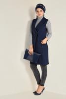 Vêtements hijab BLEU MARINE GILET À DEUX RANGÉES DE BOUTONS 4643 