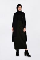 Hijab clothing BLACK GROMMET DETAILED VEST 4740 