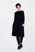 Vêtements hijab BLEU MARINE GILET À ŒILLETS 4740