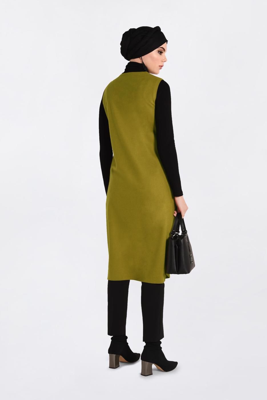 Vêtements hijab VERT GILET À ŒILLETS 4740 