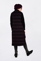 Tesettür giyim MÜRDÜM KUŞGÖZÜ DETAYLI YATAY ŞERİTLİ YELEK 4749