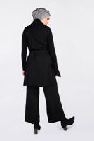 Tesettür giyim SİYAH KAZAYAĞI DESENLİ KRUVAZE YELEK 4751