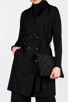 Tesettür giyim SİYAH KAZAYAĞI DESENLİ KRUVAZE YELEK 4751